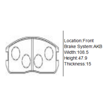 A109K BRACK CAKE SET PER MITSUBISHI LANCER IV Saloon (C6_A)